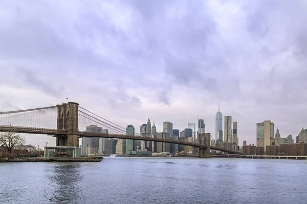 Brooklyn Bridge Lower Manhattan Brooklyn New York Eua — Fotografia de Stock