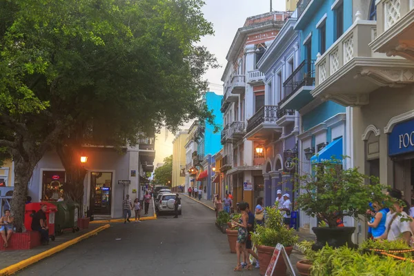 Calle San Francisco San Juan Puerto Rico Listopada 2016 Ulic — Zdjęcie stockowe