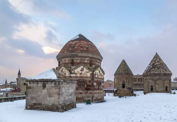 Kumbetler Three Kumbets Historical Tombs Erzurum Turkey — Stock Photo, Image