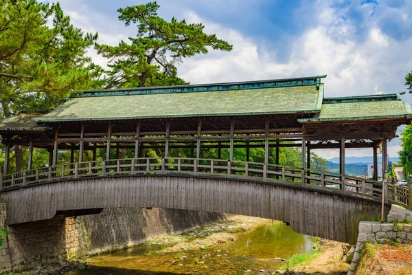 Starověký Sayabashi Bridge, Kotohira, Kagawa, Japonsko — Stock fotografie