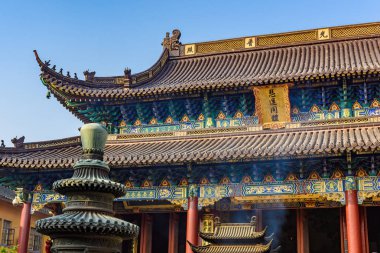 Zi Zu Lin Tapınağı ana salonu, Mount Putuo, Hangzhou, Çin