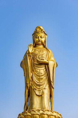 Altın Guan Yin Buddha Heykeli, Zhejiang, Çin