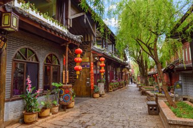 Lijiang antik şehir sokakları ve dükkanları, Çin