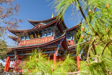 Mufu Sarayı tapınağı, Lijijang antik kasaba, Yunnan, Çin