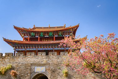 Dali şehri, Yunnan, Çin Taş Şehir Kapısı 'nda ilkbahar