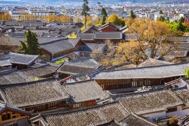 Lijiang antik şehir manzarası, Yunnan, Çin