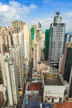 Hong Kong gökdelenlerin şehir manzarası