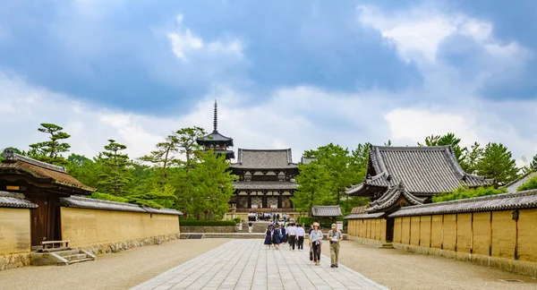 Μνημείο Παγκόσμιας Κληρονομιάς Ναός Horyuji, Νάρα, Ιαπωνία — Φωτογραφία Αρχείου