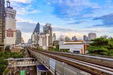 Bangkok, Tayland demiryolu manzaralı