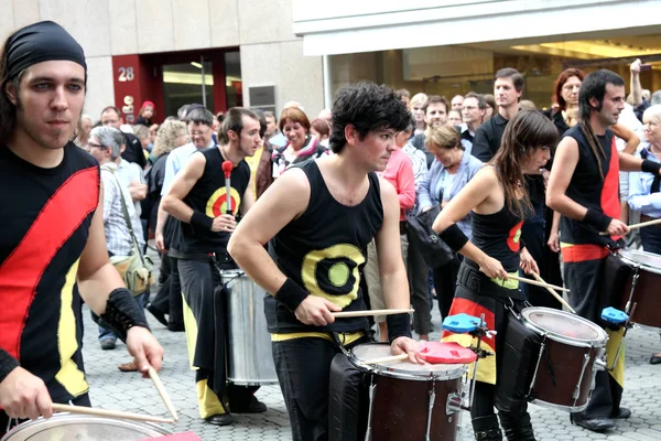 Deutschland Nürnberg Juli 2011 Bardenmusikfestival Die Teilnehmer Des Festzuges Durch — Stockfoto