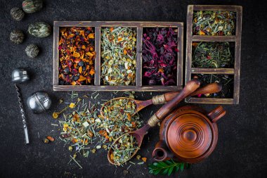 Eski arka plan üzerinde çay