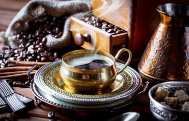 Eski arka plan üzerinde kahve siyah