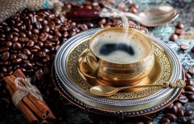 Eski arka plan üzerinde kahve siyah