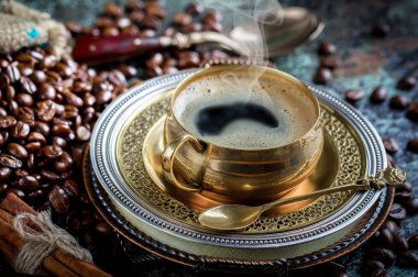 Eski arka plan üzerinde kahve siyah