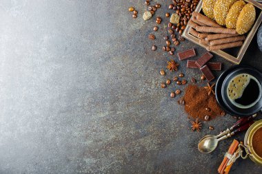 Eski arka plan üzerinde kahve siyah