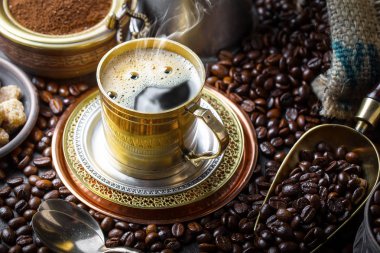 Eski arka plan üzerinde kahve siyah