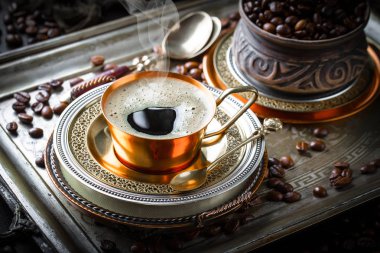 Eski arka plan üzerinde kahve siyah