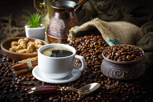 Black Coffee Old Background — Stock Photo, Image