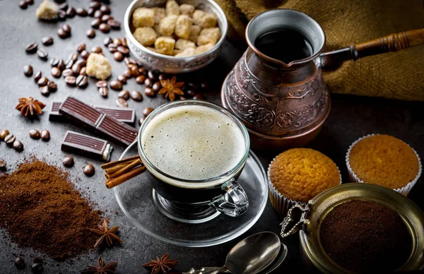 Caffè Nero Sfondo Vecchio — Foto Stock