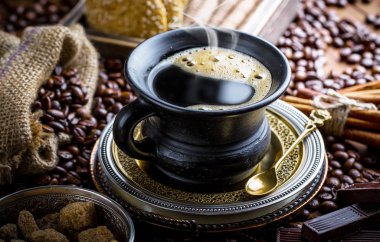 Eski arka plan üzerinde kahve siyah