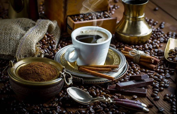 Caffè Nero Sfondo Vecchio — Foto Stock