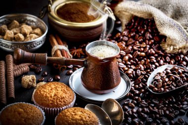 Eski arka plan üzerinde kahve siyah