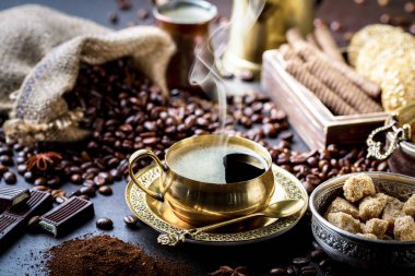 Eski arka plan üzerinde kahve siyah