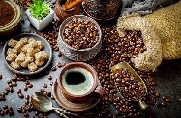 Black Coffee Old Background — Stock Photo, Image