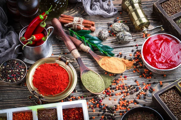 Spices Condiments Food — Stock Photo, Image