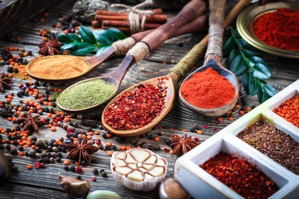 Especiarias Condimentos Para Alimentos — Fotografia de Stock