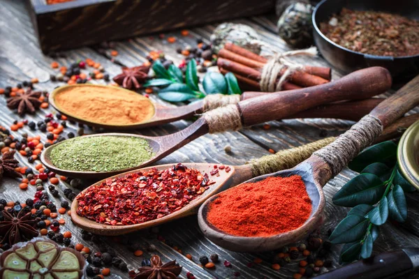 Especiarias Condimentos Para Alimentos — Fotografia de Stock