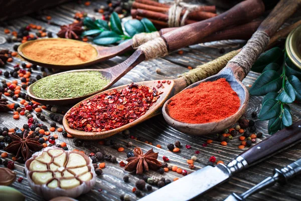 Especiarias Condimentos Para Alimentos — Fotografia de Stock