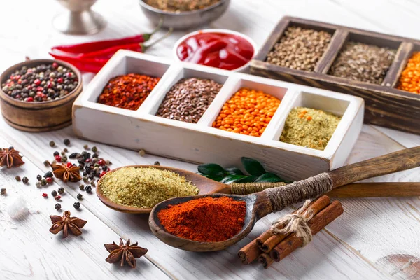 Spices Condiments Food — Stock Photo, Image