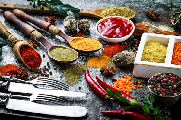 Épices Condiments Alimentaires — Photo