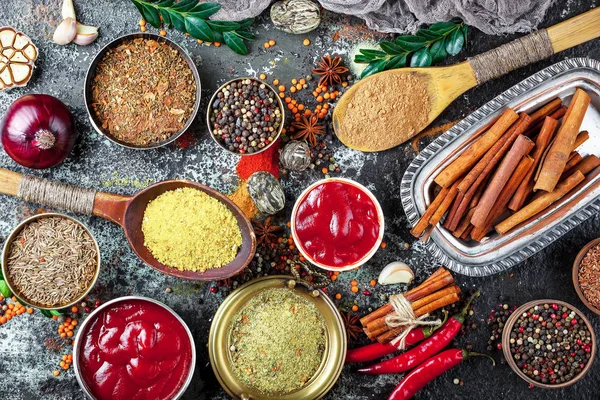 Épices Condiments Alimentaires — Photo