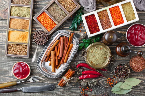 Spices Condiments Food — Stock Photo, Image