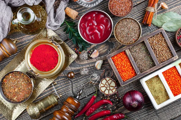 Spices Condiments Food — Stock Photo, Image