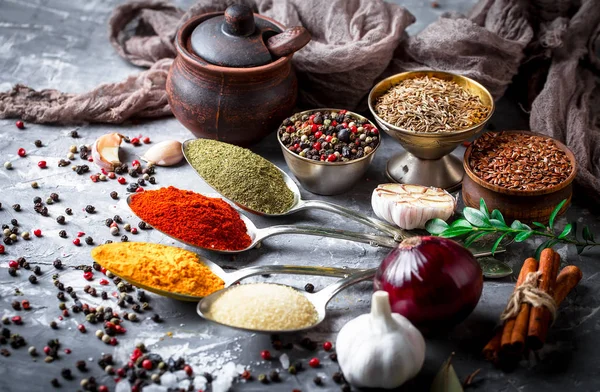 Spices Condiments Food — Stock Photo, Image