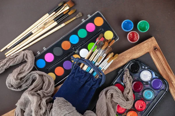 Paint Brushes Paints Drawing — Stock Photo, Image