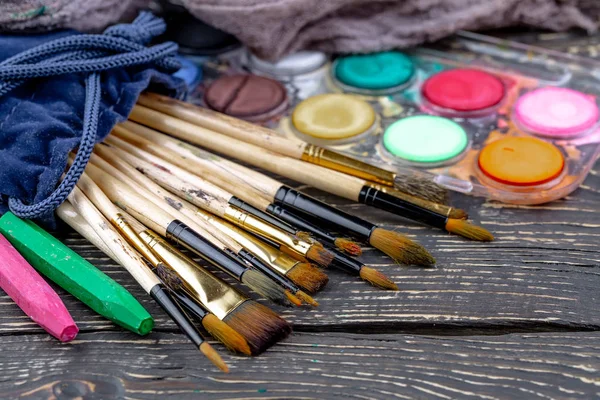 Paint Brushes Paints Drawing — Stock Photo, Image