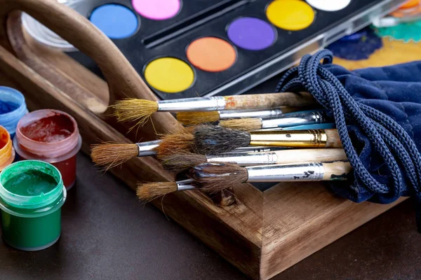 Paint Brushes Paints Drawing — Stock Photo, Image