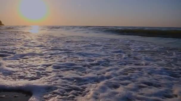 Matahari Terbit Atas Pantai Pagi Laut — Stok Video