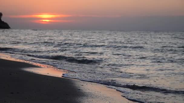 Soluppgång Över Havet Morning Beach — Stockvideo