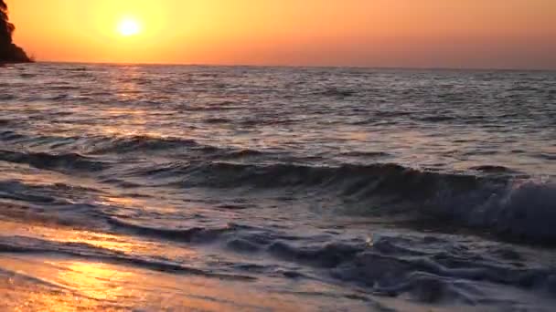 Alba Sul Mare Spiaggia Mattutina — Video Stock