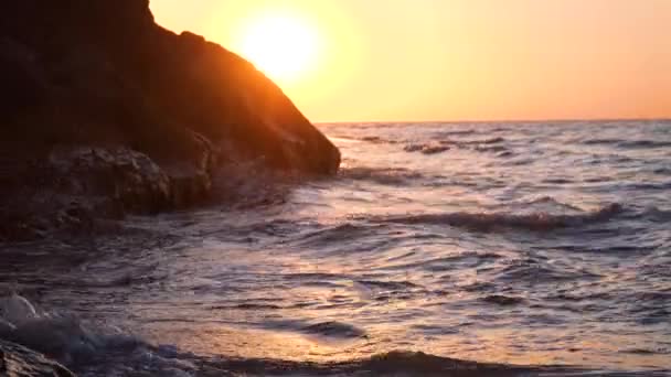 Salida Del Sol Sobre Playa Mañana Mar — Vídeo de stock