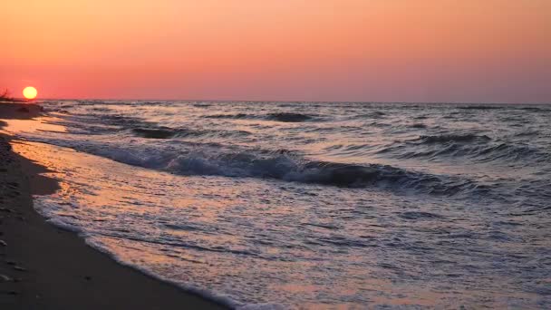 Lever Soleil Sur Mer Matin Plage — Video