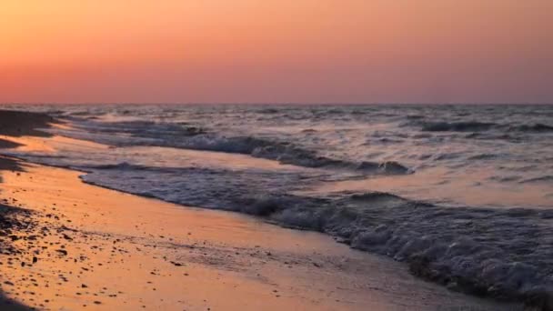 Sonnenaufgang Über Dem Meer Morgenstrand — Stockvideo