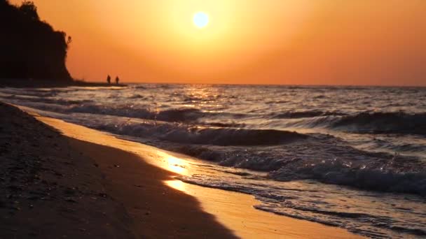 Sunrise Sea Morning Beach — Stock Video