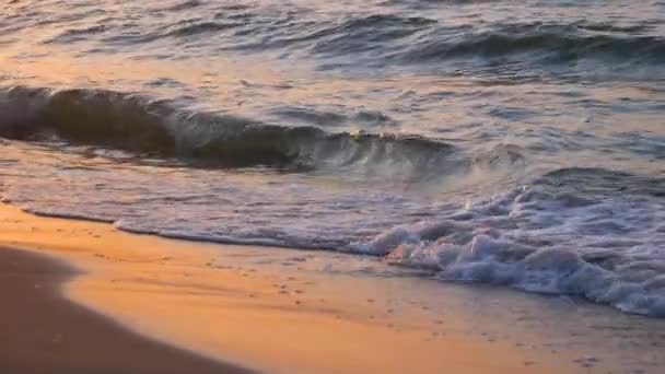 Zonsopgang Boven Zee Ochtend Strand — Stockvideo