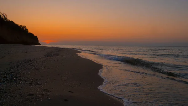 Рассвет Над Морским Утренним Пляжем — стоковое фото